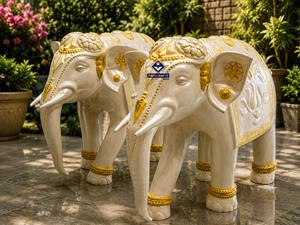 Nueva Estatua de Elefante Hecha a Mano 2026, Decoración Tradicional para Exteriores, Hecha en India - Product Image 3