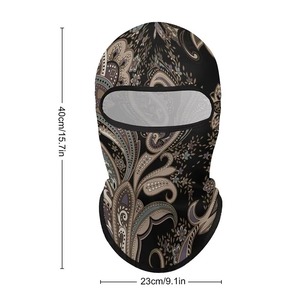 Pasamontañas Completo para Exteriores, Diseño Paisley, Poliéster y Algodón, Unisex Adulto, 56-58cm, Transpirable, Impresión por Transferencia de Calor - Product Image 3