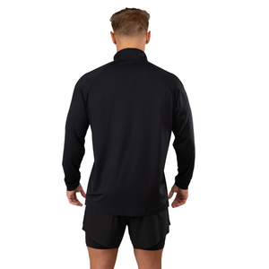 Chemise de performance à manches longues et col zippé pour homme, légère et respirante, idéale pour l'entraînement en salle de sport - Product Image 3
