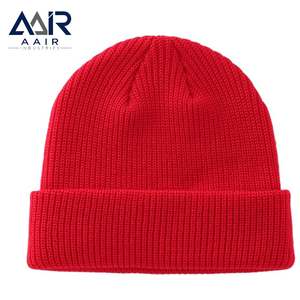 Gorro de Punto Acrílico Azul con Puño Ajustable, Gorro de Invierno Unisex, Estilo Casual para Exteriores - Product Image 3