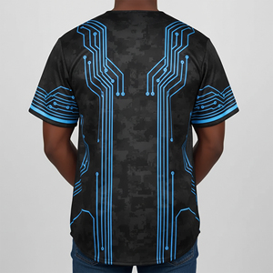 Camiseta de Béisbol/Sóftbol para Hombre, Transpirable, Antibacteriana, con Logotipo Personalizado, Sublimada, Venta al Por Mayor OEM - Product Image 5