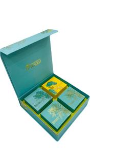 Boîte-cadeau de luxe pour gâteaux de lune, logo personnalisé, feuille d'or, haute qualité, carton ondulé recyclable, boîtes rigides pour la vente en gros - Product Image 5