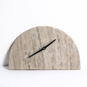 Custom Logo Luxury Marble <b>Table</b> <b>Clock</b> Premium Natural Stone Desk <b>Clock</b> Silent Quartz Movement Corporate Gift Home Decoration - Product Image 2