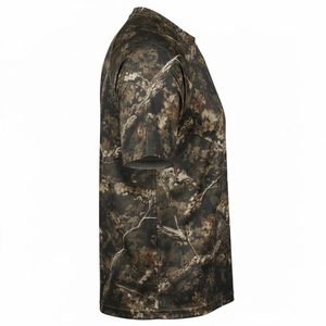 Camiseta de Manga Corta para Hombre, Camuflaje, Cuello Redondo, Corte Regular, Secado Rápido, 100% Poliéster, Tejido de Punto, Estampado Informal - Product Image 2