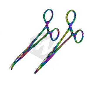 Pinzas Hemostáticas Crile Autoclavables de Primera Calidad, 6 Pulgadas, Rectas y Curvas, Color Titanio Arcoíris, Instrumentos Médicos de Alta Calidad - Product Image 3