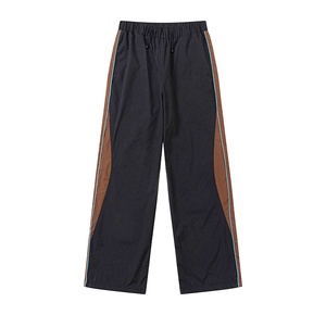 Pantalon décontracté pour homme grande taille Exoro Apparels, coupe large, taille élastique avec cordon de serrage, bande latérale, en Spandex/Polyester, léger et ample - Product Image 1