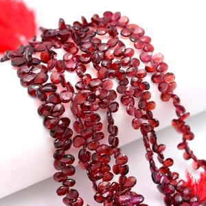 Cuentas de Granate de Mozambique Natural, Facetadas, en Forma de Pera, Cuentas Sueltas de Piedras Preciosas de Granate para la Fabricación de Joyas, Hechas a Mano, al por Mayor, en Hebras - Product Image 4