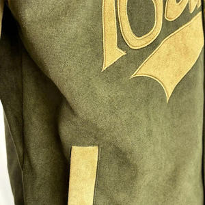 Chaqueta universitaria de gamuza personalizada para hombre, chaqueta de béisbol con grafiti, chaqueta bomber de ropa deportiva de equipo personalizada - Product Image 5