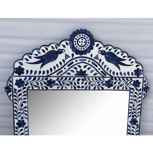 Miroir mural incrusté d'os de style antique le plus vendu pour le salon ou la chambre à coucher disponible au prix d'usine en provenance d'Inde - Product Image 4