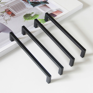 Servicio ODM: Herrajes Modernos de Aleación de Zinc Negro Mate con Barra Cuadrada para Gabinetes de Cocina, Cajones de Baño y Muebles - Product Image 2