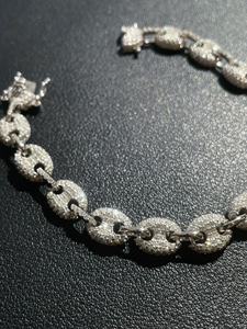 Pulsera de Cadena de Plata 925 de Lujo con Baño de Rodio, Micro Pavé de Cristales de Imitación, Diseño Geométrico, Unisex, para Uso Diario - Product Image 3