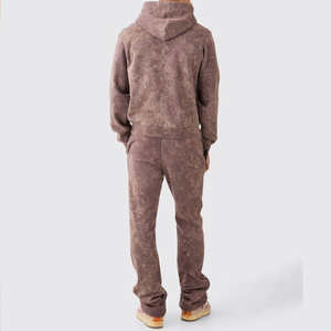 Conjuntos Deportivos con Pedrería para Hombre, Traje Deportivo de Alta Calidad, 100% Algodón, Corte Ajustado, Estilo Urbano, Diseño Liso - Product Image 5