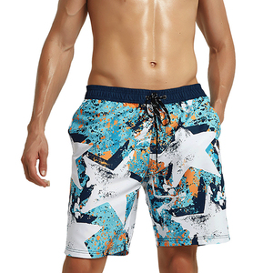 OEM Custom Eco Friendly Swim <b>Trunks</b> Quick Dry Casual Board Shorts <b>Men's</b> Mid Drawstring Soft Comfort Breathable Printed Beach - Product Image 1
