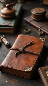 <b>Refillable</b> Vintage Style <b>Leather</b> Journal <b>Notebook</b> - Product Image 3