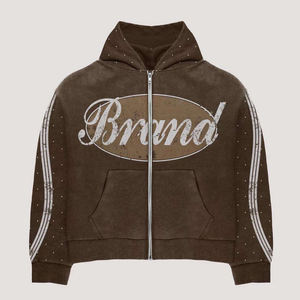 Brand <b>Tracksuit</b> <b>Set</b> Hooded Zipper Sweatshirt and Pants Full Length Unisex Casual Streetwear Oversized Graphic Print Autumn Wear - Product Image 4