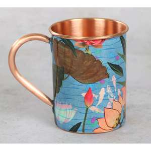 Ensemble de quatre tasses en cuivre faites à la main, style Moscow Mule, pour personnalisation de la taille et du design - Product Image 2