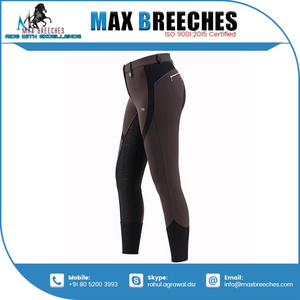 Pantalones de equitación de silicona de asiento completo premium para mujer al por mayor |   Cómodos pantalones de equitación de nailon y spandex con elasticidad - Product Image 2