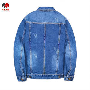 Veste en jean personnalisée de qualité supérieure pour hommes, fermeture à boutons avec logo personnalisé, design ODM - Product Image 3