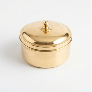 Portable Brass Laddu Storage <b>Box</b> Gold Polished For Tabletop Kitchen Storage Organizer Sweet <b>Box</b> Brass <b>Mithai</b> <b>Box</b> - Product Image 4