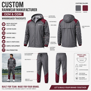 Chaqueta Deportiva Cortavientos Unisex, Transpirable, con Forro de Malla, Puños Elásticos, Cierre con Cordón, Logotipo Personalizado, Capucha, Impermeable, Color Sólido - Product Image 4