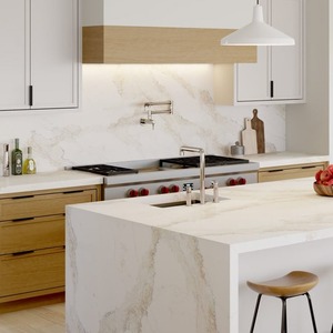 “Lapis Azuli Quartz – Premium Calacatta <b>Thin</b> Vein Surface Design - Product Image 1