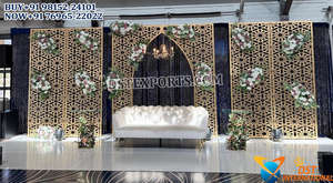 Panneaux de fond laser découpés au laser style Palais d'Or victorien, thème Moghol, élégant motif marocain, pour scène de réception, Royaume-Uni - Product Image 5