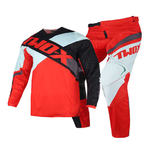 Maillot de course respirant, séchage rapide, imperméable, polyester/coton, équipement de motocross unisexe, pantalon et maillot par sublimation - Product Image 1