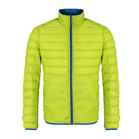 Veste d'hiver unisexe légère en toile imperméable avec capuche et design matelassé, pochette de rangement pliable