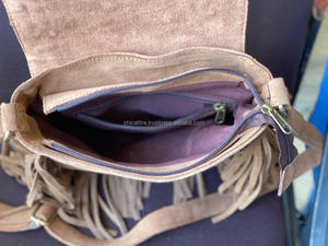 Nouveau bohème élégant véritable Animal imprimé cuir de vachette frange sac à bandoulière haute qualité femmes en cuir souple coquille Concho sac - Product Image 6