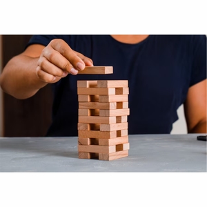 Jeu de Tour de Blocs Géante en Bois Premium, Blocs d'Empilage Sûrs en Pin pour Fêtes en Plein Air et Amusements en Jardin, Valise de Transport Incluse - Product Image 3