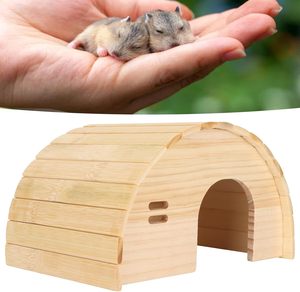 Casa de madera hecha a mano al por mayor para hámster, refugio para animales pequeños, jaula para cobayas y hámsteres enanos, hogar y refugio. - Product Image 4