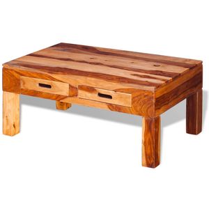 Table basse en bois d'acacia massif et de palissandre brun moyen - Product Image 4