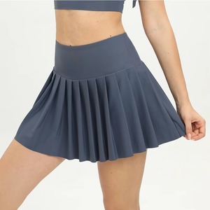 2023 Women High Waisted Pleated Badminton Tennis Skirt School A-Line Skater Skirts with Lining Shorts Spandex/Nylon - Product Image 6