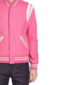 Industry Trending OEM Men's Vintage Autumn Custom Embroidered Logo Wool <b>Baseball</b> <b>Bomber</b> Varsity <b>Jacket</b> Eco-Friendly Breathable - Product Image 5
