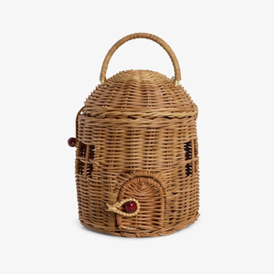 Top Selling Natural Rattan <b>Wicker</b> Mushroom Shaped Storage <b>Basket</b> Unique Design Baby Nursery Fairy House Collection - Product Image 3