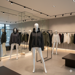 Sweat à capuche zippé pour homme Ranzia Industry Factory Fashion, commande en gros, personnalisable, en coton, avec broderie et impression - Product Image 6