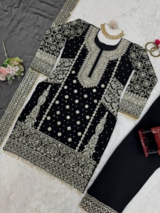 Último Diseño Moderno de Salwar Kameez con Bordado en Georgette para Mujer, Estilo Indio Pakistaní para Bodas y Fiestas, Venta al Por Mayor FATEMA FASHION - Product Image 6