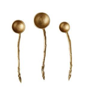 Ensemble de Couverts de Luxe en Laiton Doré pour Salade avec Poignées Texturées Uniques – Accessoires de Cuisine Essentiels pour la Restauration en Gros - Product Image 6