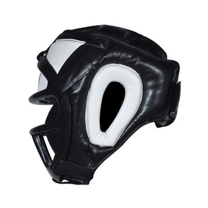 Protège-tête de boxe Econex en cuir PU noir et rouge, équipement de protection, double visière, adultes unisexe, fermeture à boucle, utilisation universelle - Product Image 6