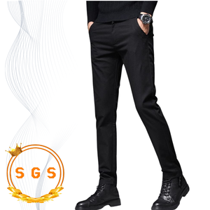 กางเกงสูทโพลีเอสเตอร์แบบแขวนเพรียวบางของผู้ชายสำหรับโอกาสทางการ - Product Image 1