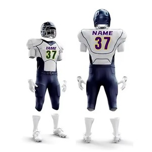 Camiseta de Fútbol Americano Personalizada para Hombre, 100% Poliéster, Impresión Digital, Manga Corta, Cuello en V, Nombre del Equipo Personalizado, Talla Grande de Verano - Product Image 3