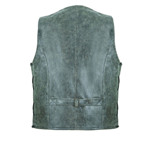 Gilet de moto réversible pour homme, de haute qualité, imperméable, avec fermeture éclair, nouveau design, en cuir véritable, sur mesure pour l'hiver - Product Image 4