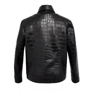 Men's Coated Cow Skin Hooded Varsity <b>Jacket</b> with Stand Collar Breathable Vintage Style <b>Winter</b> - Product Image 4