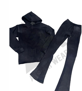 New Acid Wash Printed Sweat Suit High Quality Quick Dry <b>Jogger</b> Set Hoodie Custom Logo Plus Size Gym Winter tracksuit - Product Image 3