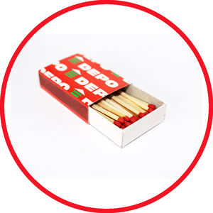 Household Eco-Friendly Safety <b>Matches</b> Matchbox Size 51x35x14mm 50 Sticks Reliable Flame Custom Printing Classic Style Wooden - Product Image 2