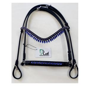 Brida de charol para montar a caballo, cuero negro ligero, diseño islandesa - Product Image 1