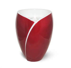 Urna de Cremación de Metal Plateado Blanco para Guardar Cenizas Funerarias - Product Image 2