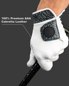 Maximum Breathability Unisex Golf Gloves Velcro Strap Genuine Leather Flexible Movement Mobility <b>Sunscreen</b> Protection Wear Glove - Product Image 5
