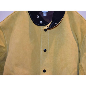 Veste de soudeur en cuir de vachette pleine fleur, résistante à l'abrasion, protection corporelle robuste, résistante au feu et à la chaleur - Product Image 6