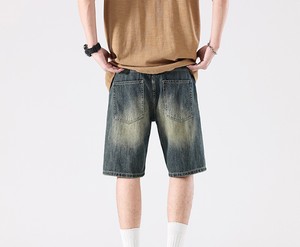Camiseta Corta de Mezclilla para Hombre, Estilo Casual, Antiarrugas, Transpirable, Corte Recto, de Alta Calidad, Precio Económico, Personalizable - Product Image 2